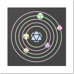 Pastel Dice Galaxy Posters and Art